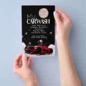 Rot Mobile Auto-Wasch-Detailing-Logo Flyer (Handgriff)