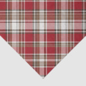 Rot, Mocha und Creme Kariert #2 Seidenpapier (Detail)