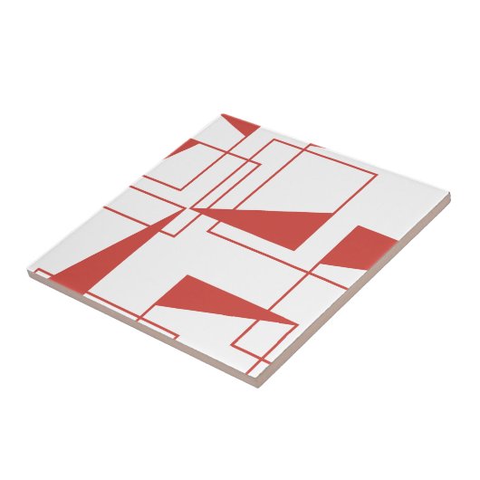 Rot, modern, dynamisch, trendig geometrisch fliese (Seite)