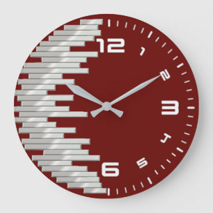 Rot modern große wanduhr