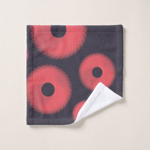 Rot, modern, städtisch, lustig abstrakte geometri waschlappen