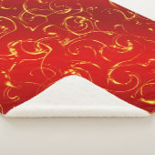 rot, mustergültig, goldgelb, abstrakt, goldgelb, e sherpadecke (3/4)