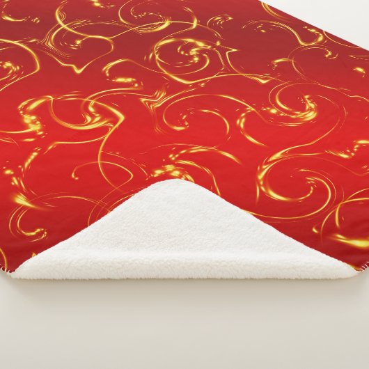rot, mustergültig, goldgelb, abstrakt, goldgelb, e sherpadecke (3/4)