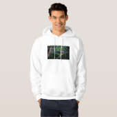Rot mustert Frosch auf Blatt Hoodie (Vorne ganz)