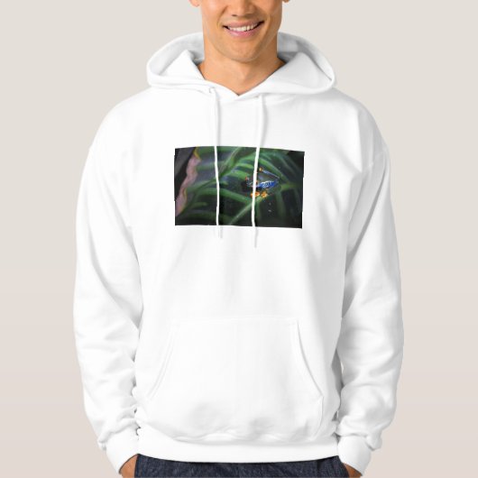 Rot mustert Frosch auf Blatt Hoodie (Vorderseite)