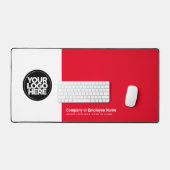 Rot | Name des Firmenlogos, Slogan Schreibtischunterlage (Tastatur & Maus)