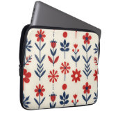Rot-navalj Volksblumenmuster Laptopschutzhülle (Vorne Rechts)