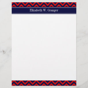 Rot, Navy Blue LG Zickzack Navy Name Monogram