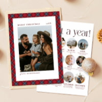 Rot & Navy-Tartan Jahresrückblick Familienfoto