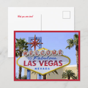 Rot Nevada Willkommensschild Las Vegas Postkarte