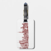 Rot New York NYC Gepäckanhänger (Rückseite vertikal)