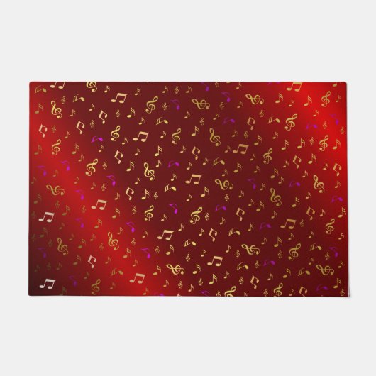 rot, notiert, musikalisch, melodisch, musik, sound fußmatte (Vorderseite)