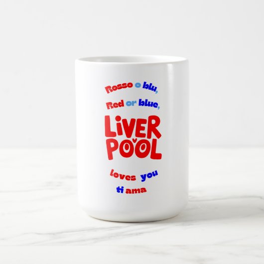 Rot oder Blau, Liverpool Lieben Sie Kaffeetasse (Mittel)