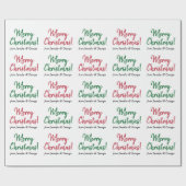 Rot oder Grün handschriftlich ähnlich "Frohe Weihn Geschenkpapier (Flach)