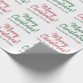 Rot oder Grün handschriftlich ähnlich "Frohe Weihn Geschenkpapier (Ecke)