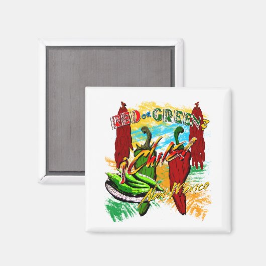 Rot oder Grün? Magnet (Vorderseite/Rückseite)