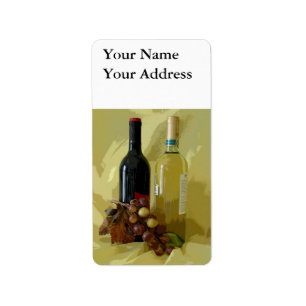 Rot oder Weiß Adressaufkleber