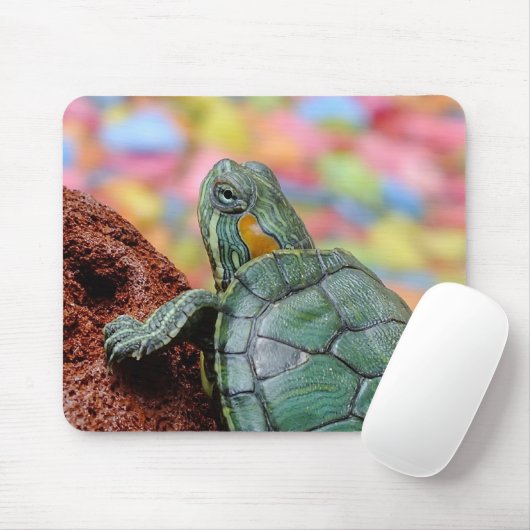Rot-ohrige Schieberschildkröte Mousepad (Mit Mouse)