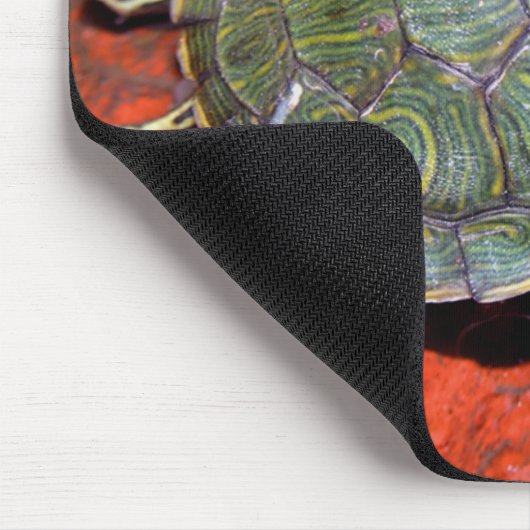 Rot-ohrige Schildkröte Mousepad (Ecke)
