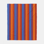 Rot Orange Blau Vertikale Streifen Design Fleecedecke (Vorderseite)