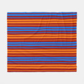 Rot Orange Blau Vertikale Streifen Design Fleecedecke (Vorderseite (Horizontal))