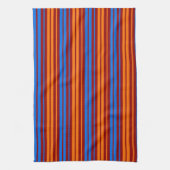 Rot Orange Blau Vertikale Streifen Design Geschirrtuch (Vertikal)