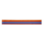 Rot Orange Blau Vertikale Streifen Design   Satinband (Vorderseite)
