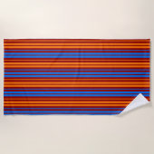 Rot Orange Blau Vertikale Streifen Design   Strandtuch (Vorderseite)