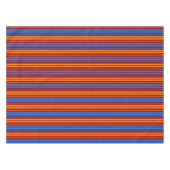 Rot Orange Blau Vertikale Streifen Design   Tischdecke (Vorderseite (Horizontal))