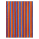 Rot Orange Blau Vertikale Streifen Design   Tischdecke (Vorderseite)