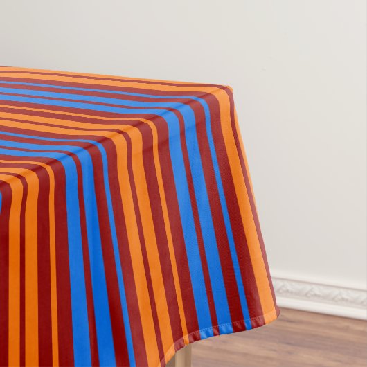 Rot Orange Blau Vertikale Streifen Design   Tischdecke (Beispiel)