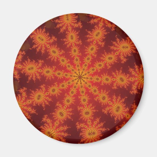 Rot Orange Decasteer Magnet (Vorne)