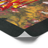 Rot-orange-gelb-blaue Freiheiten Poster (Ecke)