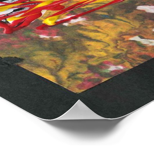 Rot-orange-gelb-blaue Freiheiten Poster (Ecke)