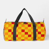 Rot Orange Gelb Karomuster Design Duffle Bag (Rückseite)