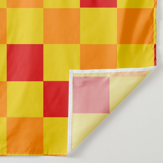 Rot Orange Gelb Karomuster Design Stoff