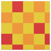 Rot Orange Gelb Karomuster Design Stoff (Nahaufnahme)