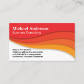 Rot orange gelbe Layered Panels Visitenkarte (Vorderseite)