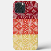 Rot-orange-gelbes Tribal Diamonds African Pattern Case-Mate iPhone Hülle (Rückseite)