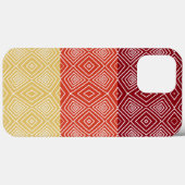 Rot-orange-gelbes Tribal Diamonds African Pattern Case-Mate iPhone Hülle (Rückseite (Horizontal))