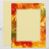 Rot, Orange, Gold, gelber Marmor (Vorne/Hinten)