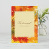 Rot, Orange, Gold, gelber Marmor Save The Date (Stehend Vorderseite)