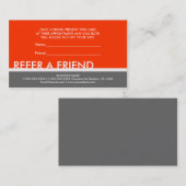 Rot-orange-graue Einfach Freundschaftskarten ansch Empfehlungskarte (Vorne/Hinten)