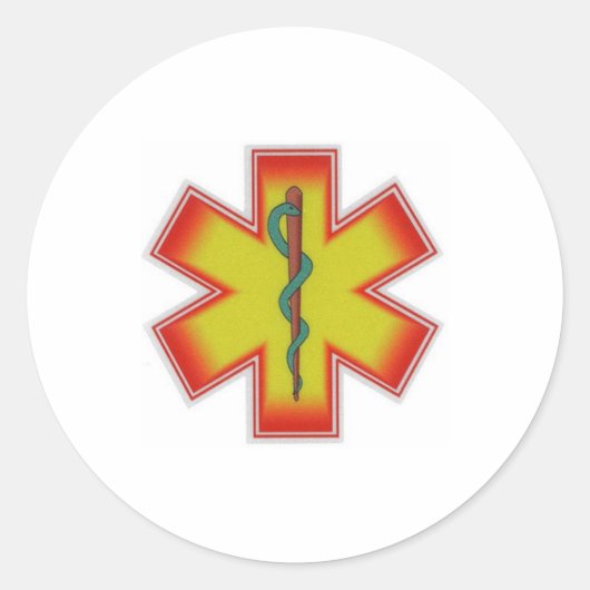 rot & orange & grün runder aufkleber (Vorderseite)