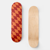Rot-Orange-Harlekin-Karuomuster-Design Skateboard (Vorderseite)