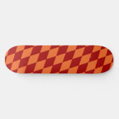 Rot-Orange-Harlekin-Karuomuster-Design Skateboard (Horizontal)