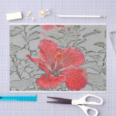 Rot-Orange HibiskusSeidenpapier Seidenpapier (Handwerk)