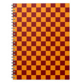 Rot + Orange Karo Prüfmuster Notizblock (Vorderseite)