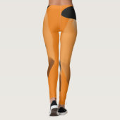 Rot-Orange, Kürbishexenhalloween Leggings (Rückseite)