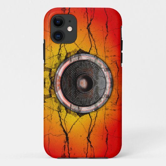 Rot-Orange-Lautsprecher Case-Mate iPhone Hülle (Rückseite)